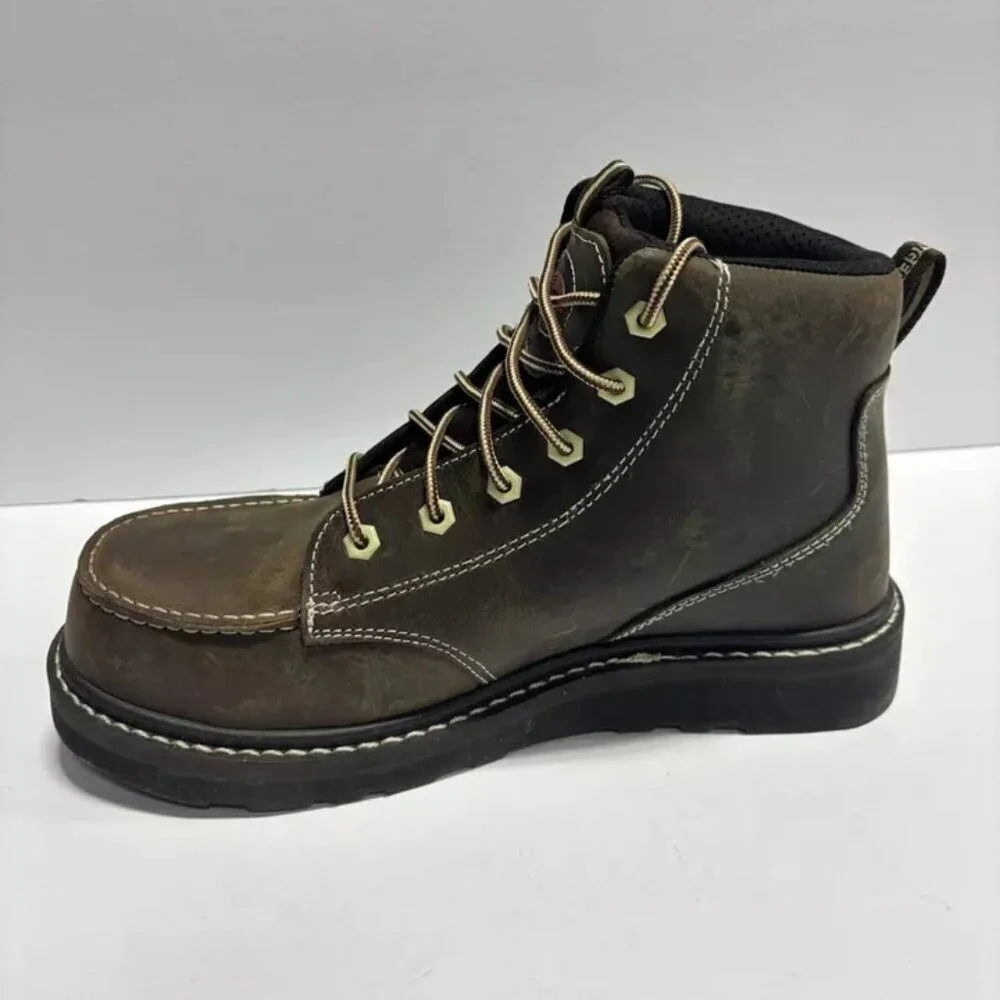 Avenger Men’s Wedge Moc 6” Waterproof Boots Brown, Size 8.5 M